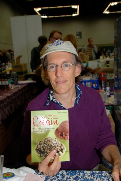 Jeff Rogers holding Vice Cream Portland Vegfest 2011