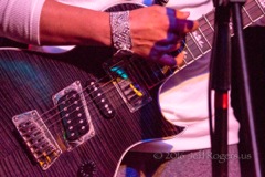 Picking electric guitar